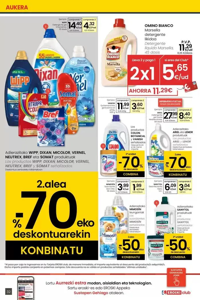 Catálogo de AUKERA OFERTA HIPERMERKATUAK EROSKI 2 de mayo al 13 de mayo 2025 - Página 32