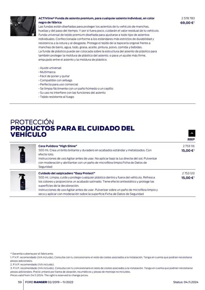 Catálogo de Ford de accesorios Ford Ranger 13 de noviembre al 13 de noviembre 2025 - Página 59