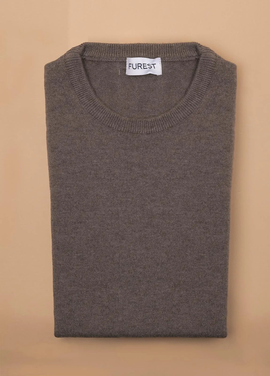 Jersey Cashmere FUREST COLECCIÓN cuello redondo tostado