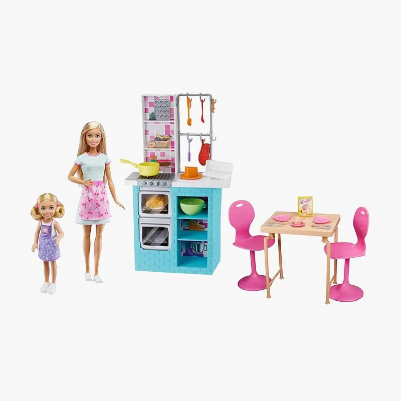 BARBIE - SET COCINA CON MUÑECA Y ACCESORIOS