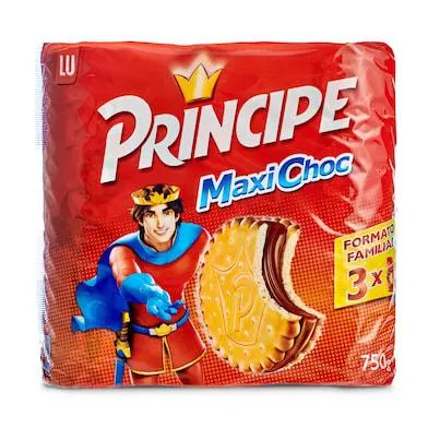 Galletas rellenas de chocolate maxi choc Principe paquete 3 x 250 g