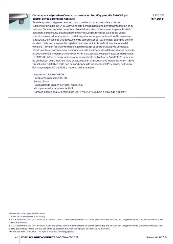 Catálogo de Ford de accesorios Tourneo Connect 13 de noviembre al 13 de noviembre 2025 - Página 44