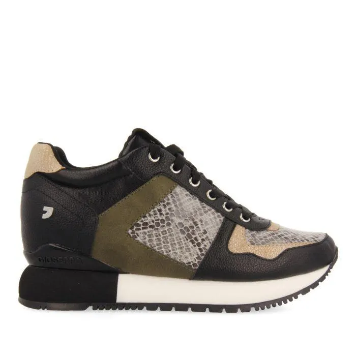 Easley women's zero waste khaki sneakers with inner wedges