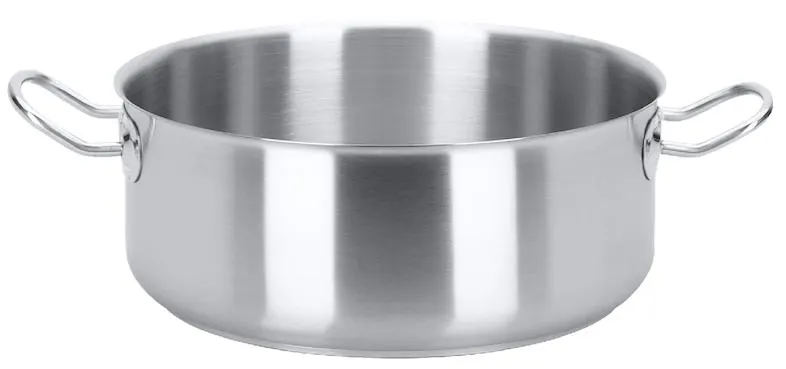 METRO Professional Olla para carne, acero inoxidable, Ø 32 cm, 9.8 L, altura: 13 cm, inducción, apta para horno