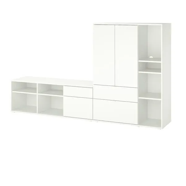 Mueble almacenaje/TV, blanco,