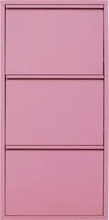 Zapatero acero rosa 3 compartimentos 50x104 cm