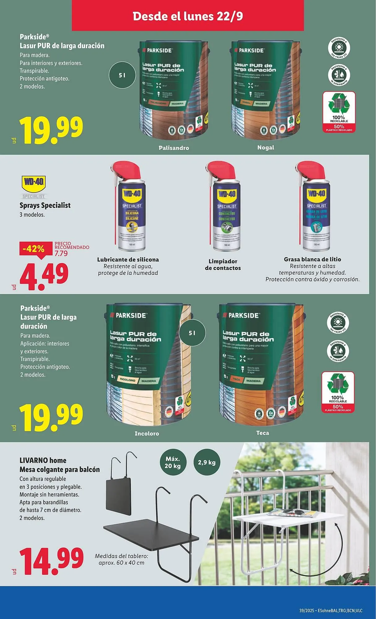 Catálogo de Catálogo Lidl 22 de septiembre al 28 de septiembre 2025 - Página 17