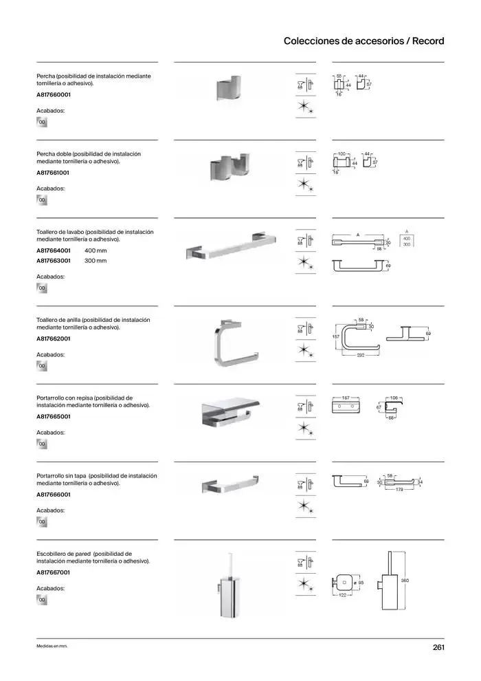 Catálogo de Colecciones de Baño, Muebles y Accesorios 9 de enero al 31 de diciembre 2025 - Página 263
