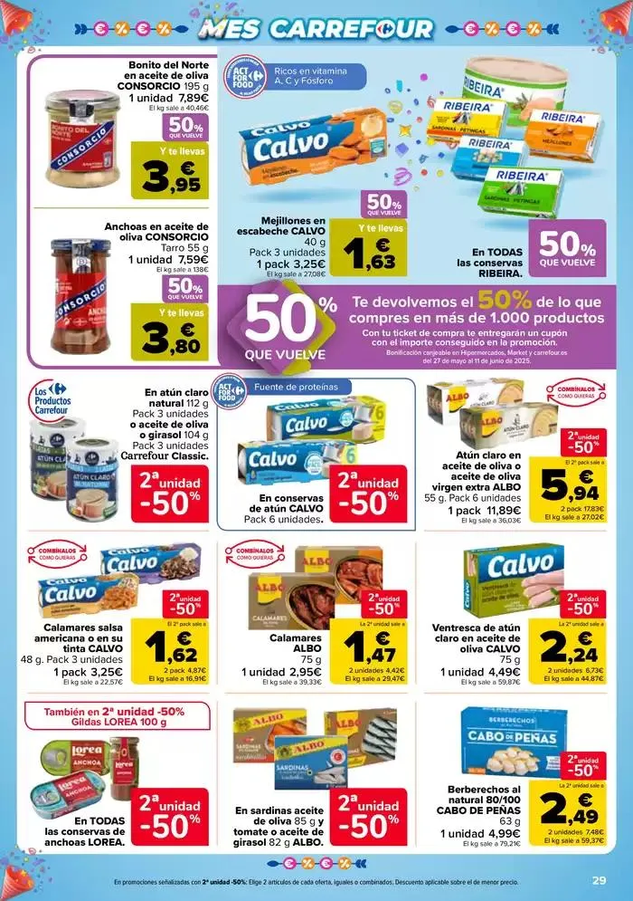 Catálogo de 50% QUE VUELVE + 2ªUD. AL -50% 13 de mayo al 26 de mayo 2025 - Página 29