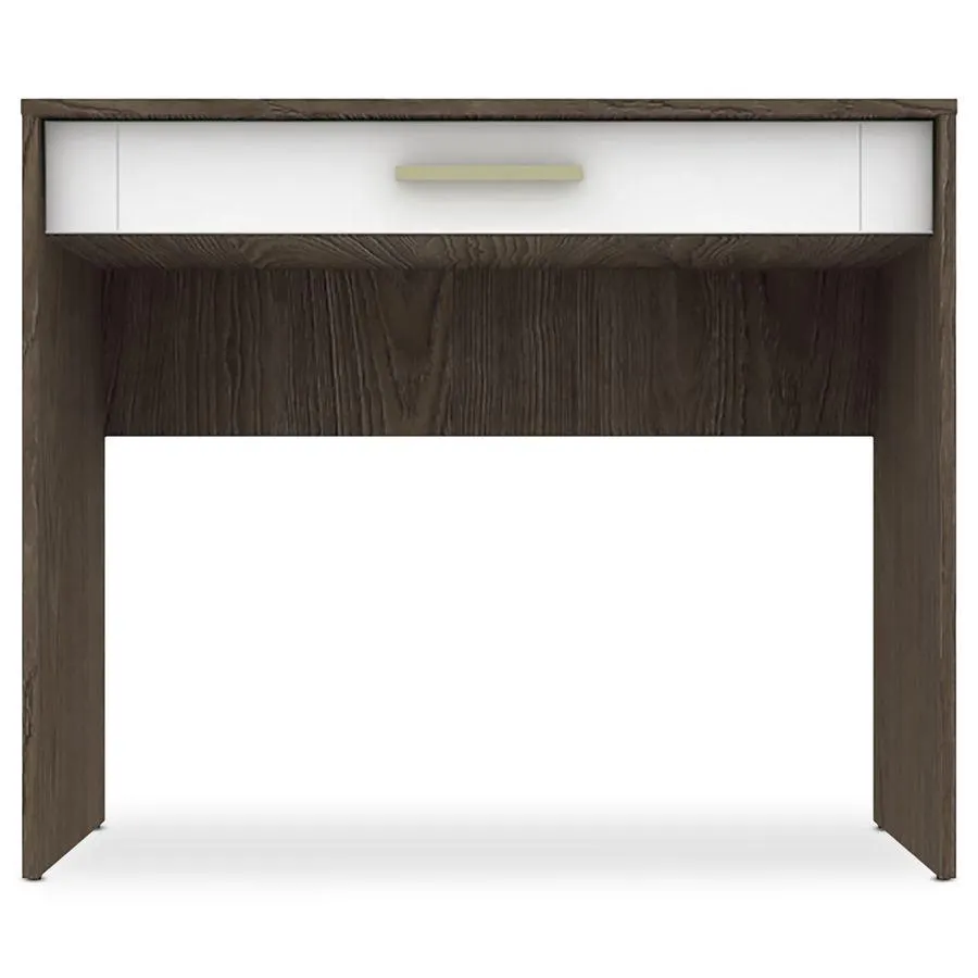 Consola Tenessil efecto roble oscuro y blanco