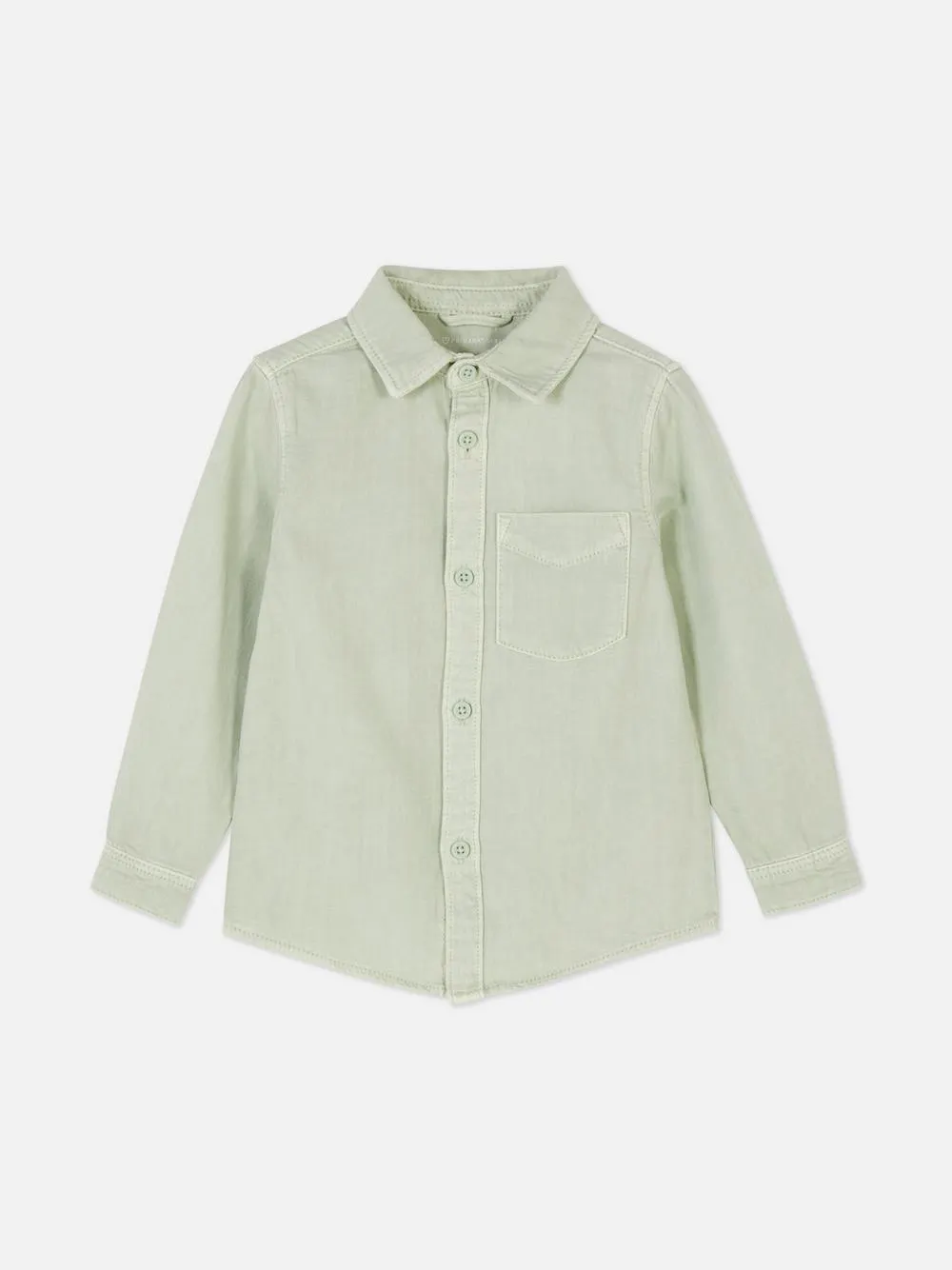Overhemd van spijkerstof met knopen