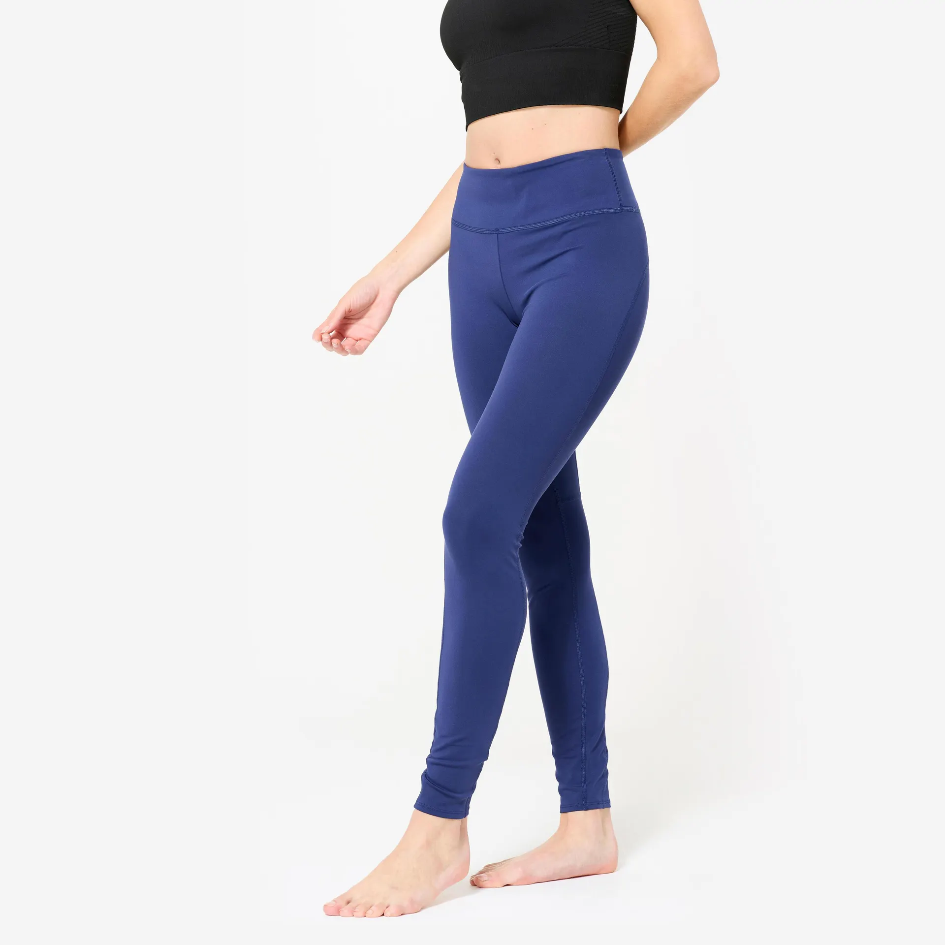 Leggings Yoga Mujer Azul Índigo Efecto Segunda Piel