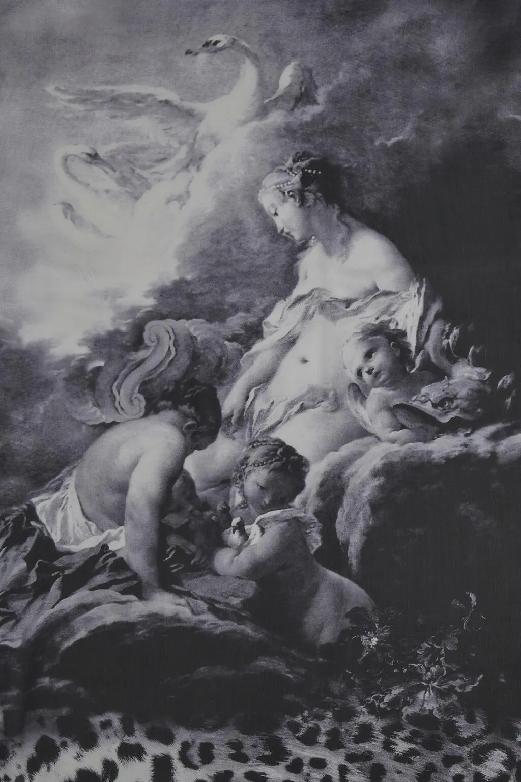 Roberto Cavalli shawl with Wild Leda print