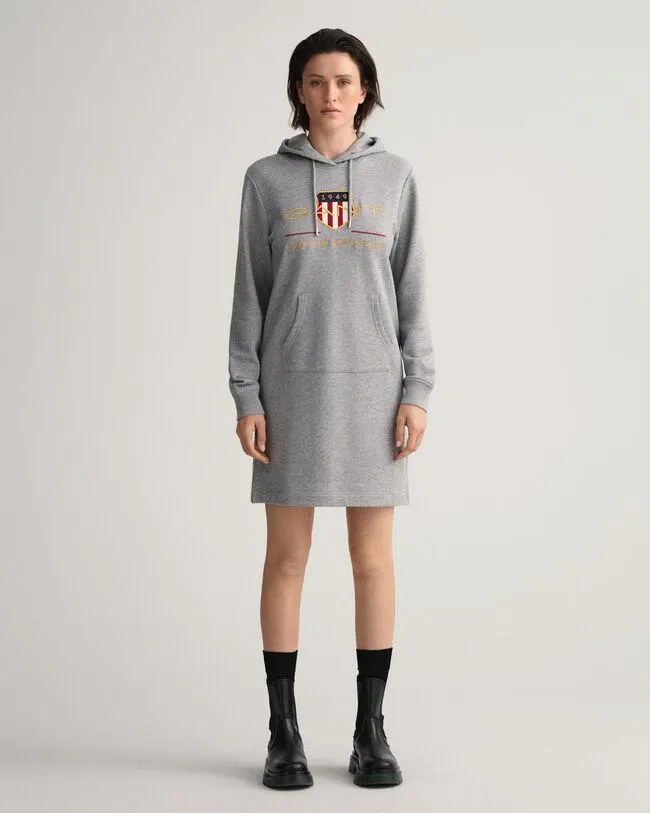 Vestido tipo sudadera con capucha Archive Shield