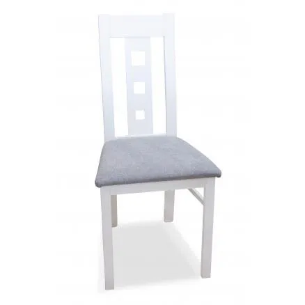 Silla en blanco tapizada en nevada gris