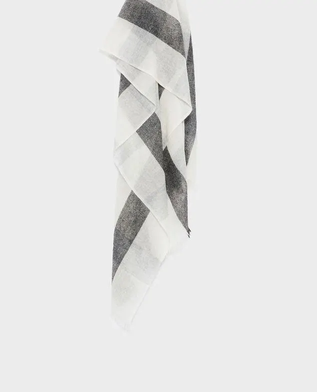 Bufanda de cachemir black check