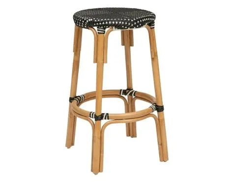 Taburete Ratan Taneli Negro