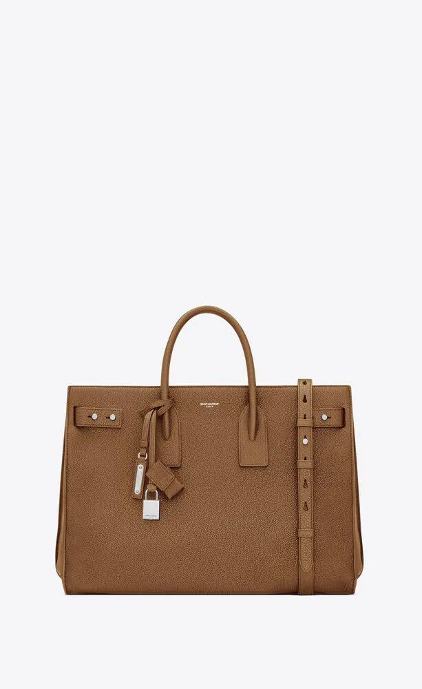 bolso grande y estrecho sac de jour de piel granulada