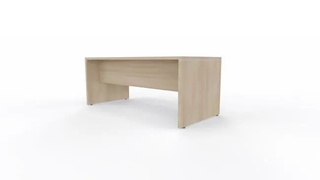 Mesa de escritorio de melamina New Pano roble claro de 200x80x74cm