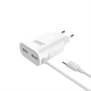 CARGADOR USB PARED 3GO MICROUSB 5V 2A 1.5M 2PUERTOS