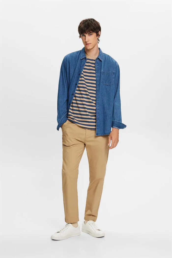 Camiseta a rayas en tejido jersey de algodón