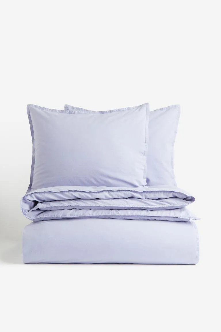 Conjunto de funda nórdica doble de algodón lavado