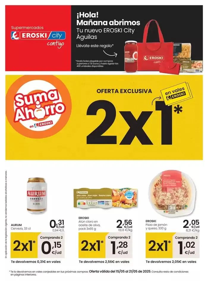 Catálogo de ¡Hola! Tu nuevo Eroski City Aguilas 15 de mayo al 21 de mayo 2025 - Página 1