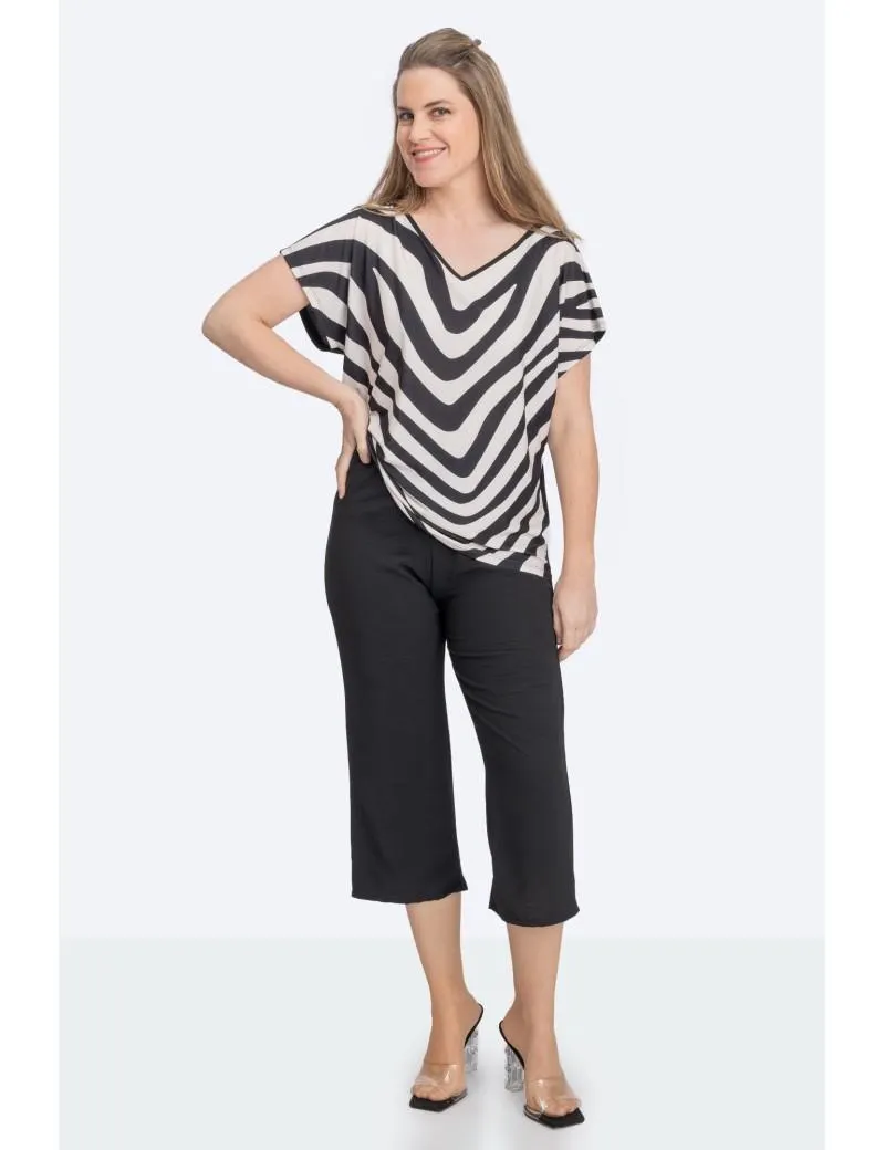 Camiseta Manga Caida Cebra