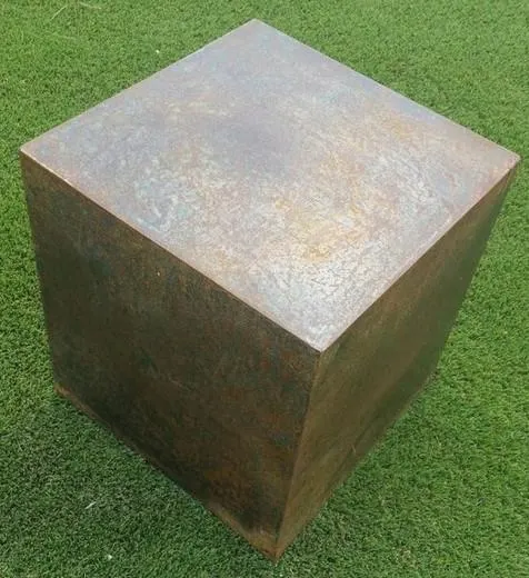 Cubo Acero Corten oxidado