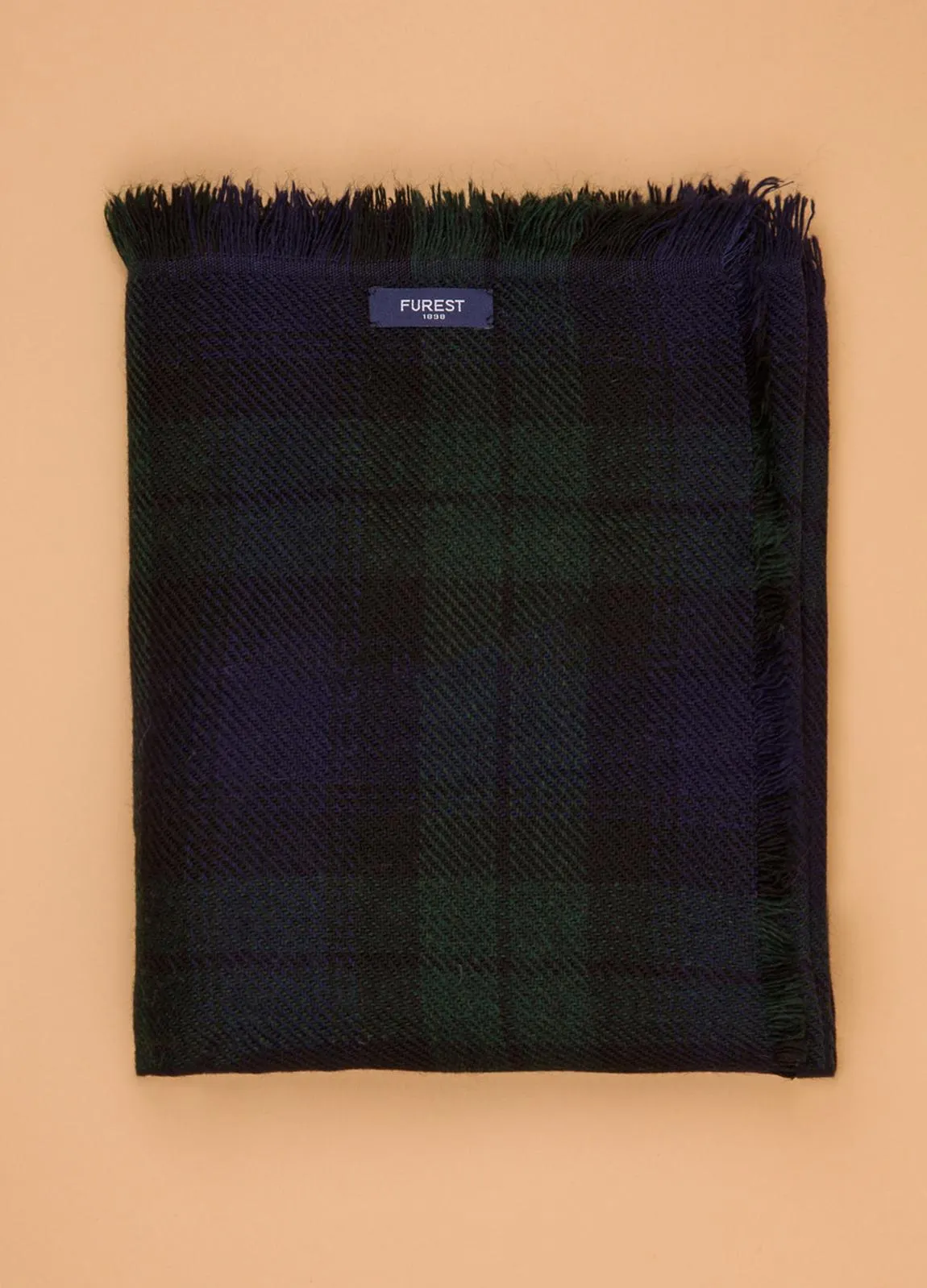 Bufanda FUREST COLECCIÓN cuadros marino y verde