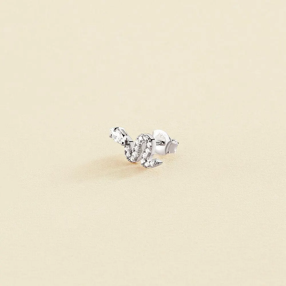 Piercing mini SNAKY - Cristal / Plateado