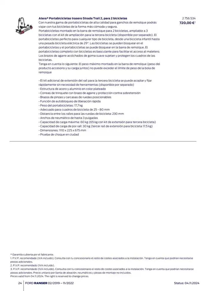 Catálogo de Ford de accesorios Ford Ranger 13 de noviembre al 13 de noviembre 2025 - Página 24