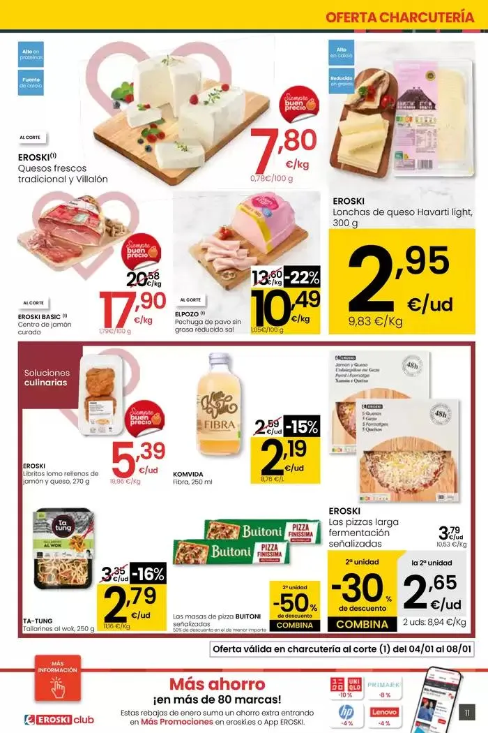 Catálogo de Más de 2000 productos, SIEMPRE A BUEN PRECIO HIPERMERCADOS EROSKI 4 de enero al 14 de enero 2025 - Página 11
