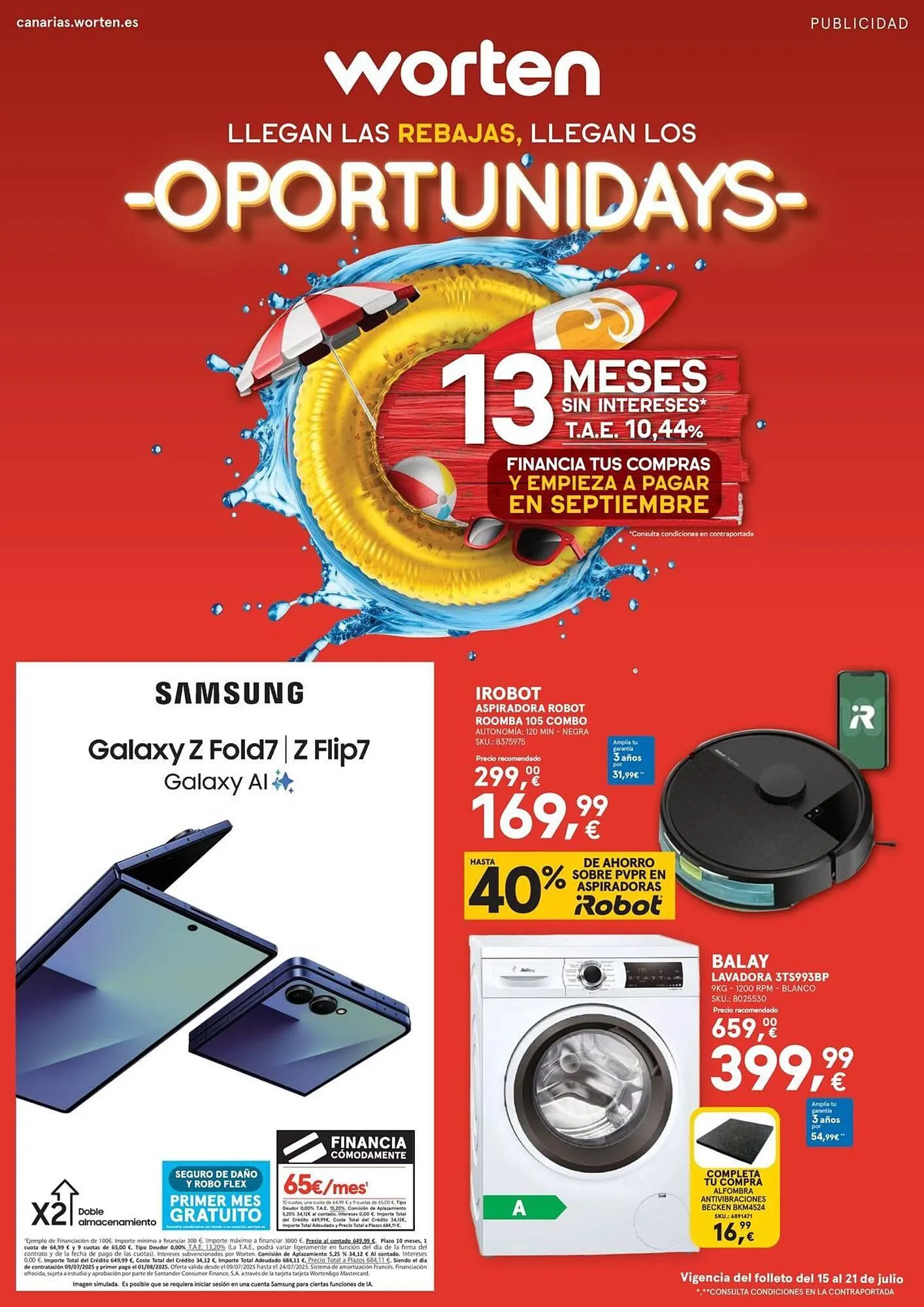 Catálogo de Folleto Worten 15 de julio al 21 de julio 2025 - Página 1