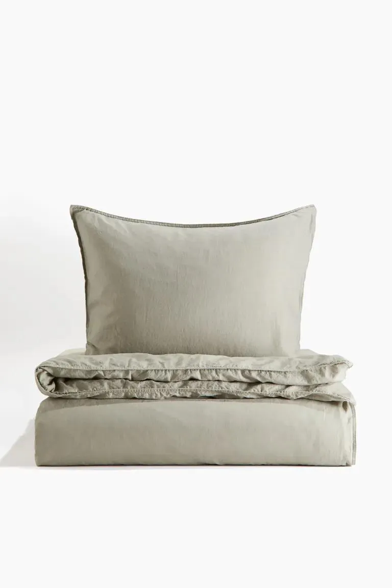 Funda nórdica individual en mezcla de lino