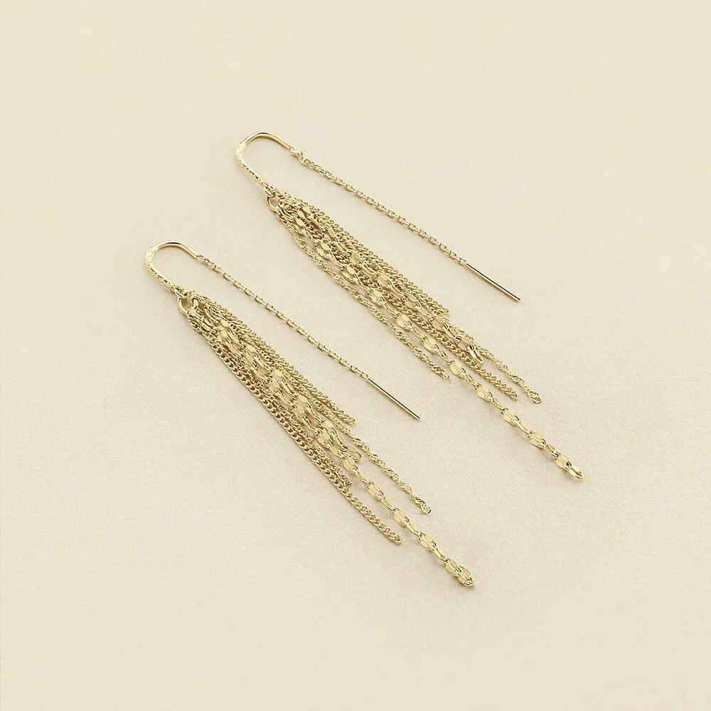 Pendientes largos NEBET - Dorado