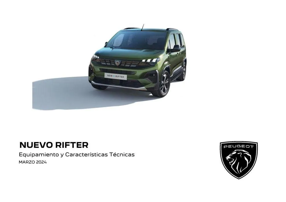 Catálogo de Nuevo Peugeot Rifter Eléctrico • Térmico 5 de agosto al 5 de agosto 2025 - Página 1