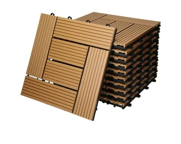 Baldosas de patio wpc de 44 piezas 30x30 cm ecd germany