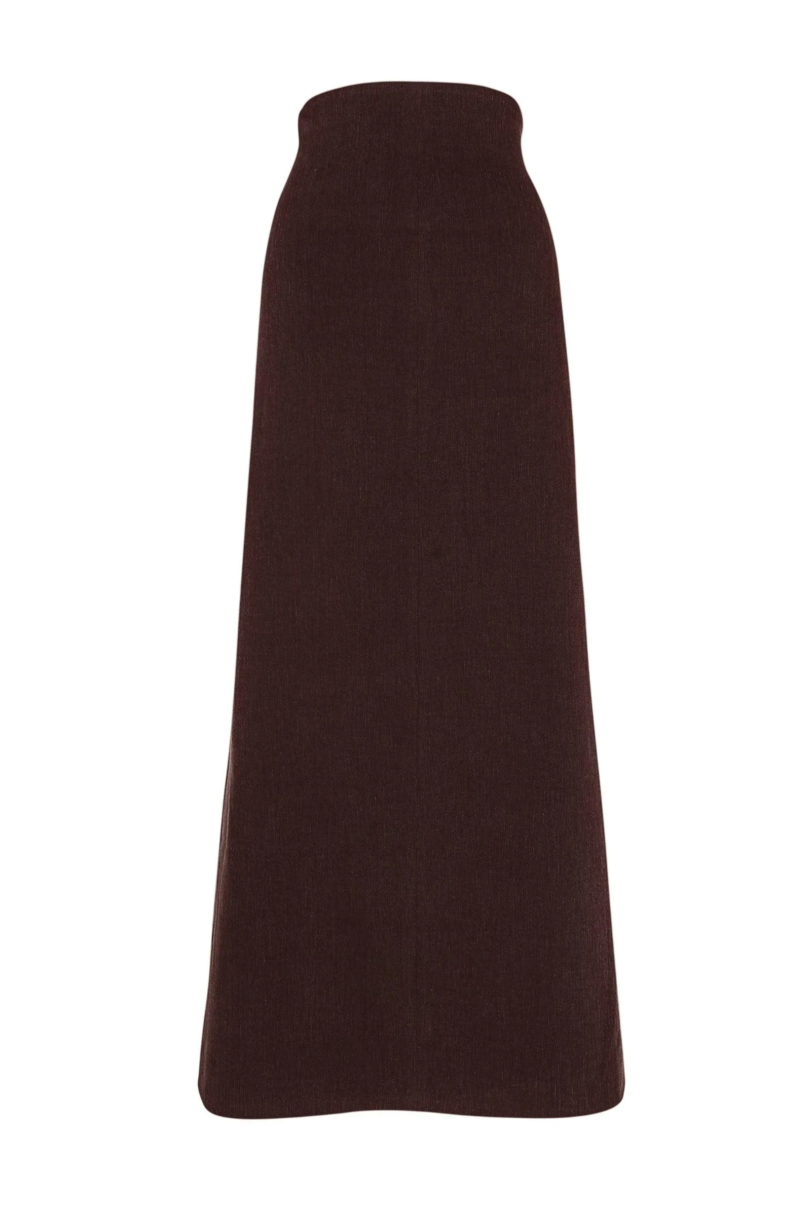 Grow, aubergine linen and viscose skirt