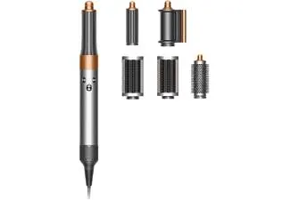 Moldeador - Dyson Airwrap Complete, Tecnología iónica, 3 Temperaturas, 3 Velocidades, Accesorio Antiencrespamiento, Níquel/Cobre