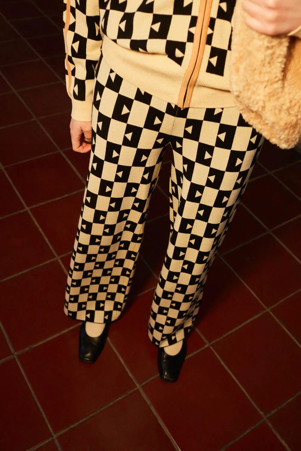 Pantalones palazzo jacquard