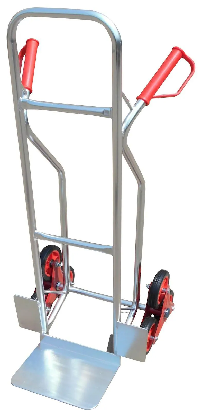 METRO Professional Carretilla QT3069, aluminio, 51 x 49 x 118 cm, carga máxima: 150 kg, triple rueda, plata