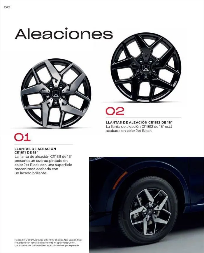 Catálogo de Honda CR-V e:HEV &amp; e:PHEV 9 de agosto al 30 de junio 2025 - Página 56