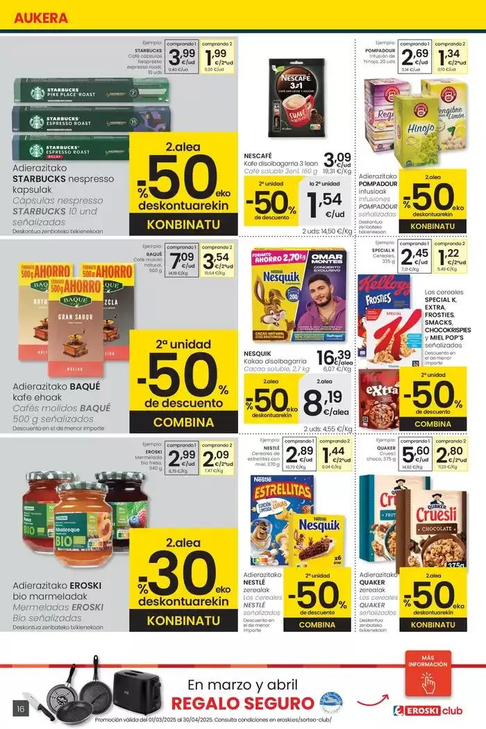 Catálogo de Prezio merkeagoa EROSKI CENTER 13 de marzo al 26 de marzo 2025 - Página 16