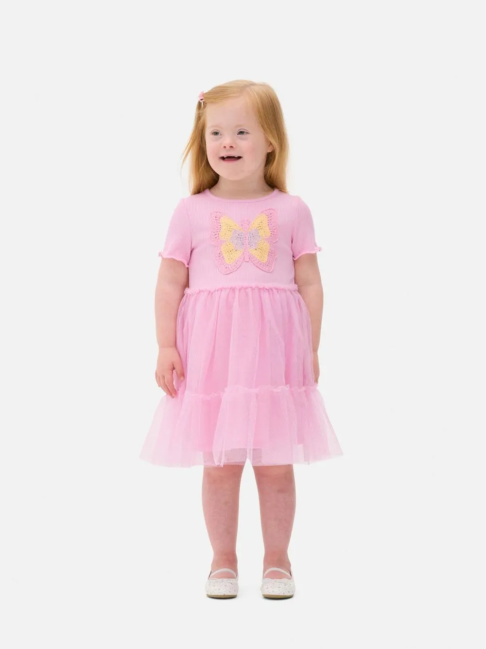 1,5-8 años | Vestido tutú a capas con mariposa
