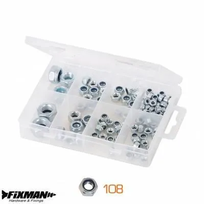 Maletín de tuercas con autobloqueo - 108 piezas