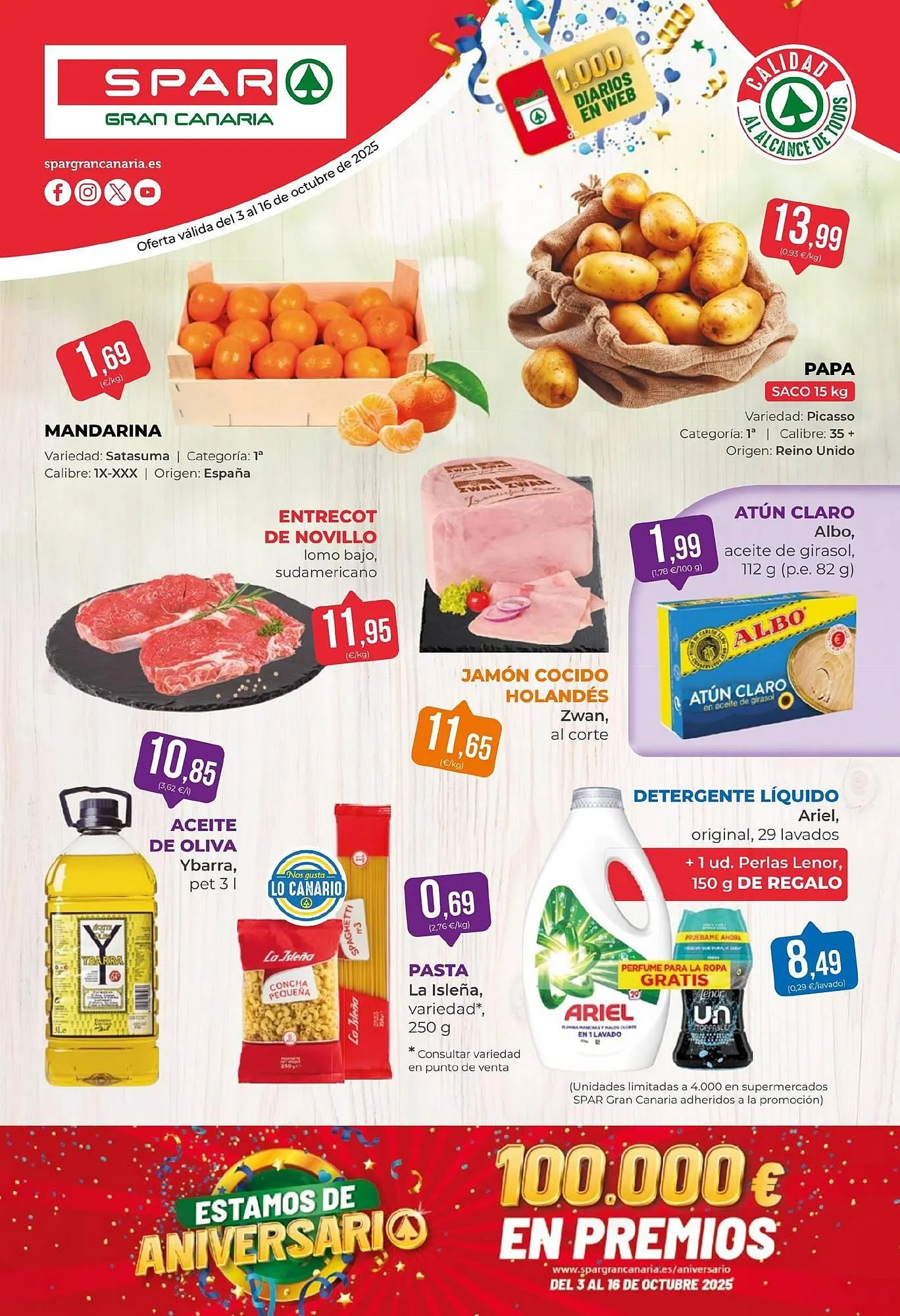 Catálogo de Folleto SPAR Gran Canaria 3 de octubre al 16 de octubre 2025 - Página 1