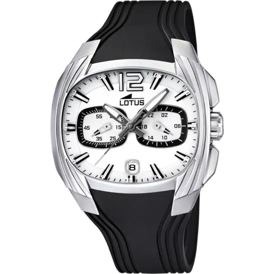 RELOJ LOTUS 15756/A BLANCO CORREA DE CAUCHO, HOMBRE
