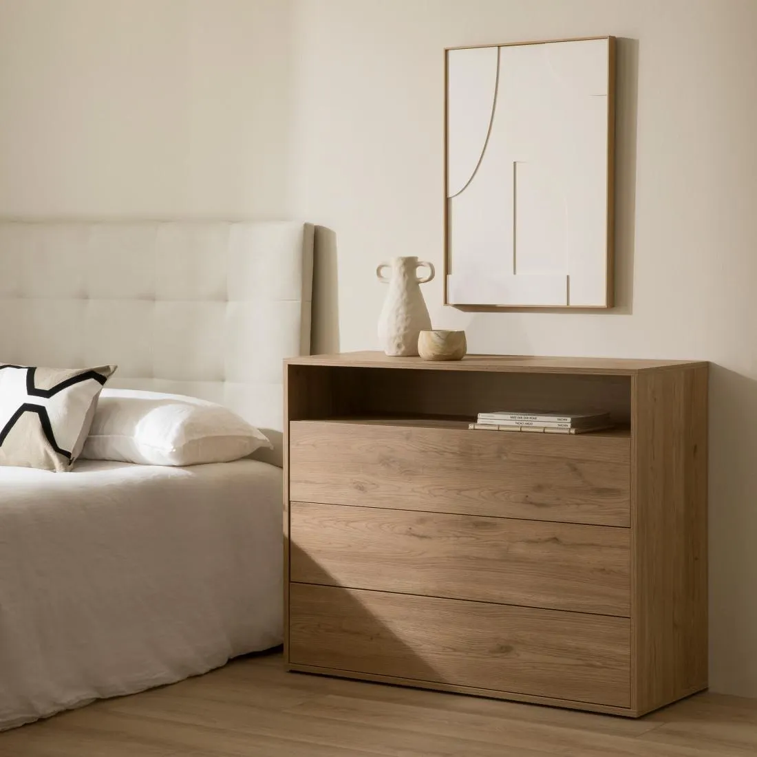 Cómoda natural 3 cajones