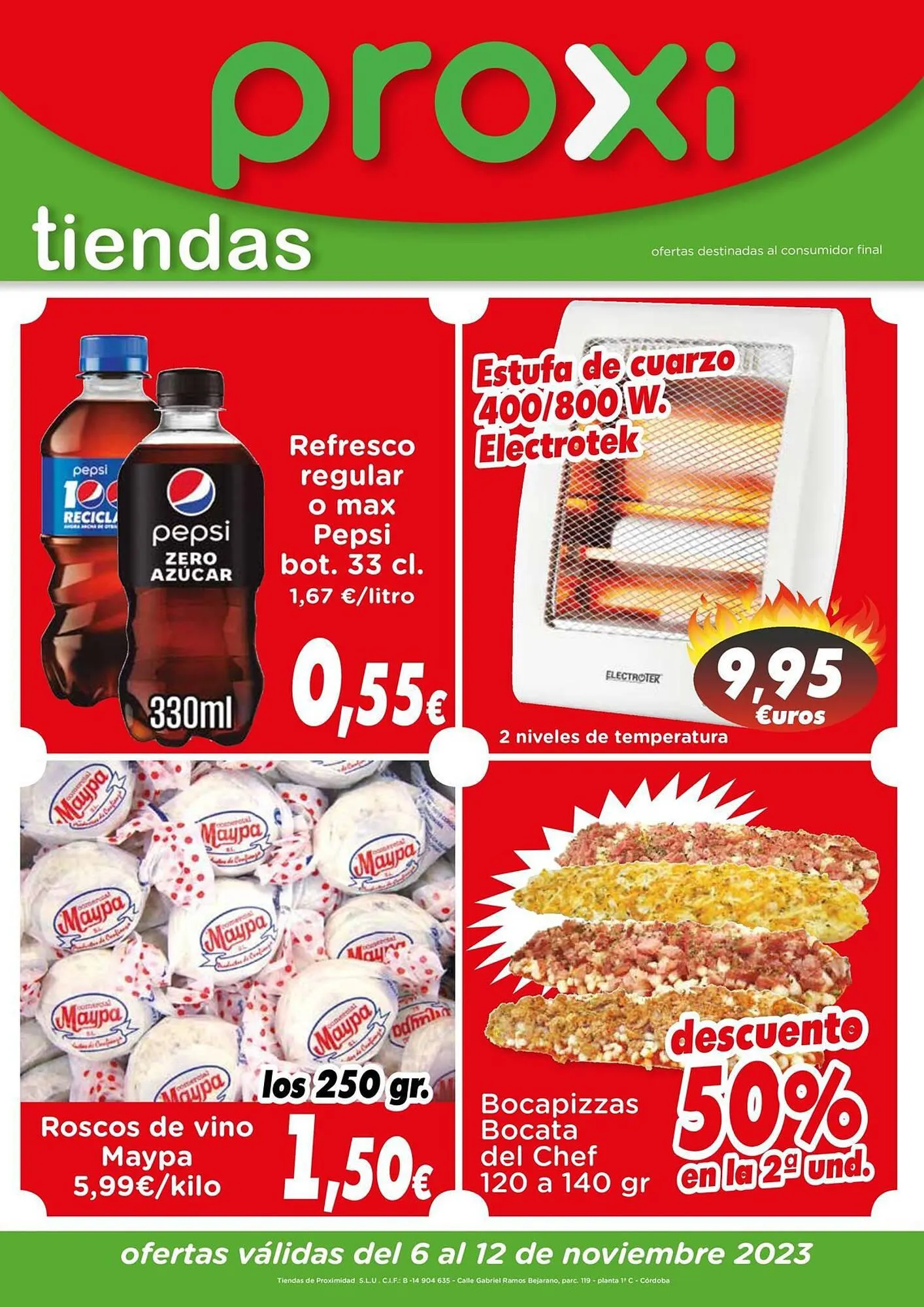 Catálogo de Folleto Proxi 7 de noviembre al 12 de noviembre 2023 - Página 1